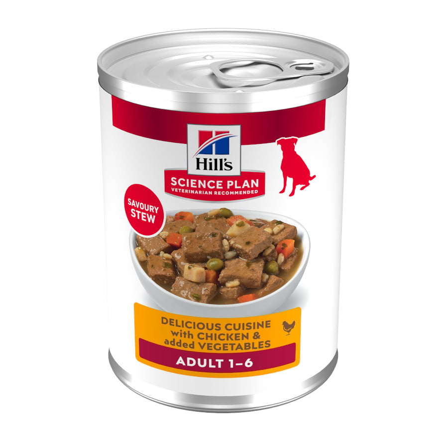 0.363 KG 363 g Hill's Science Plan Adult Comida húmida de Frango e Legumes para cães