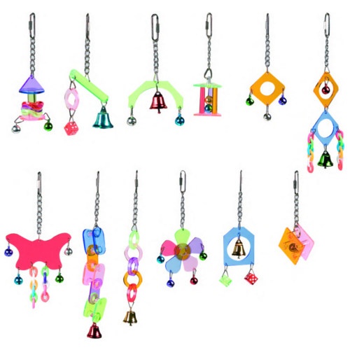 Flamingo brinquedos pendentes para pássaros