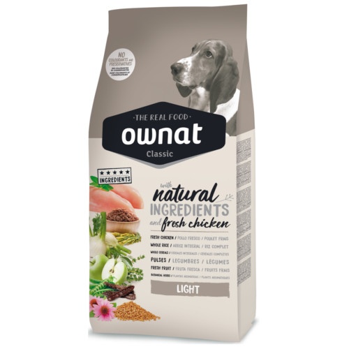 12 KG Ownat Classic Light ração para cães