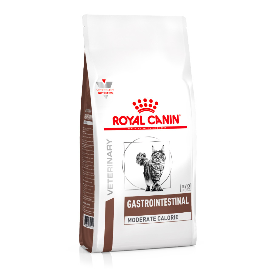 2 x 4 kg Royal Canin Veterinary Gastrointestinal Moderate Calorie ração para gatos Pack poupança!