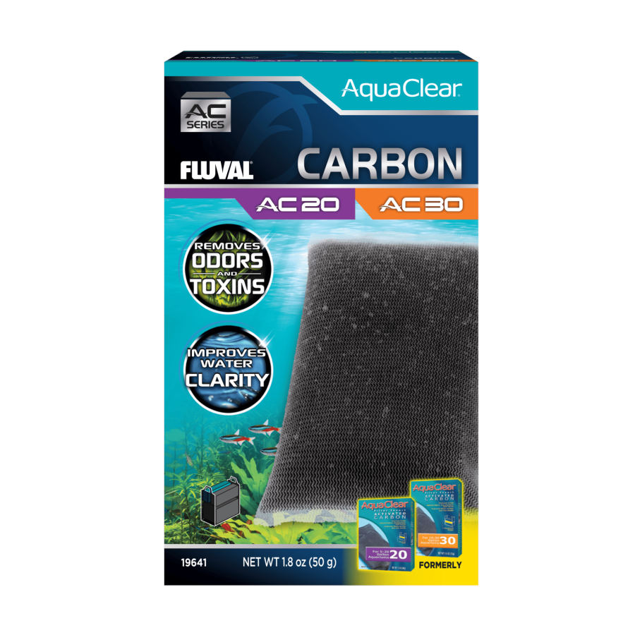 0.08 KG Fluval AquaClear AC Bolsa de Carvão Ativado para filtro de aquários