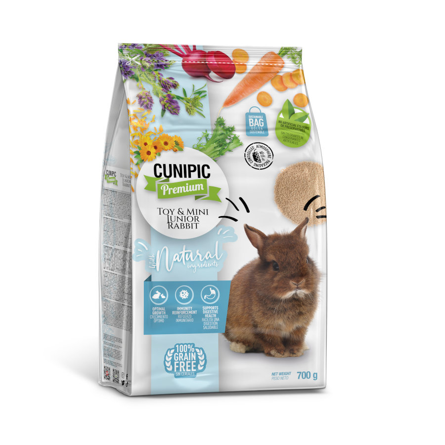 0.7 KG Cunipic Baby Toy, Mini e Super Toy Ração Premium para coelhos