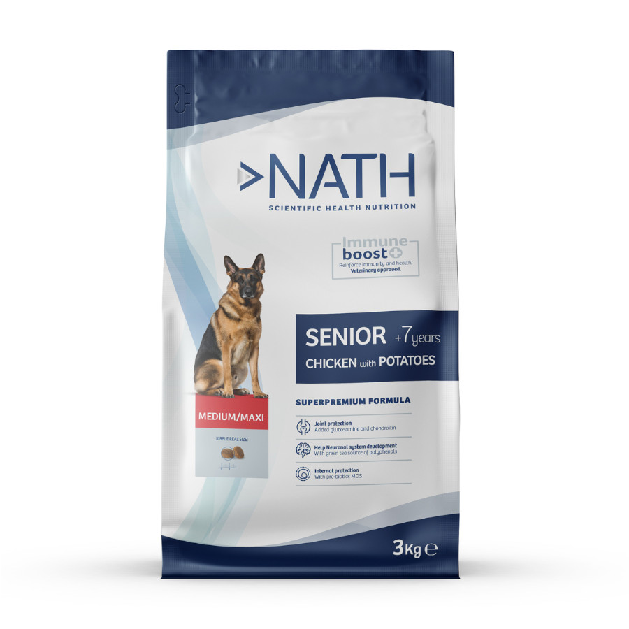 12 KG Nath Senior Medium & Maxi ração para cães