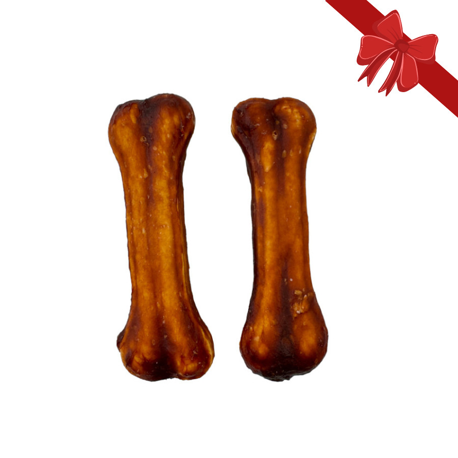 2 Ossos Wonder Christmas Osso prensado de Natal para cães