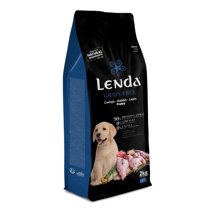 2 KG 2 Kg Lenda Grain Free Puppy Ração de Coelho para cães