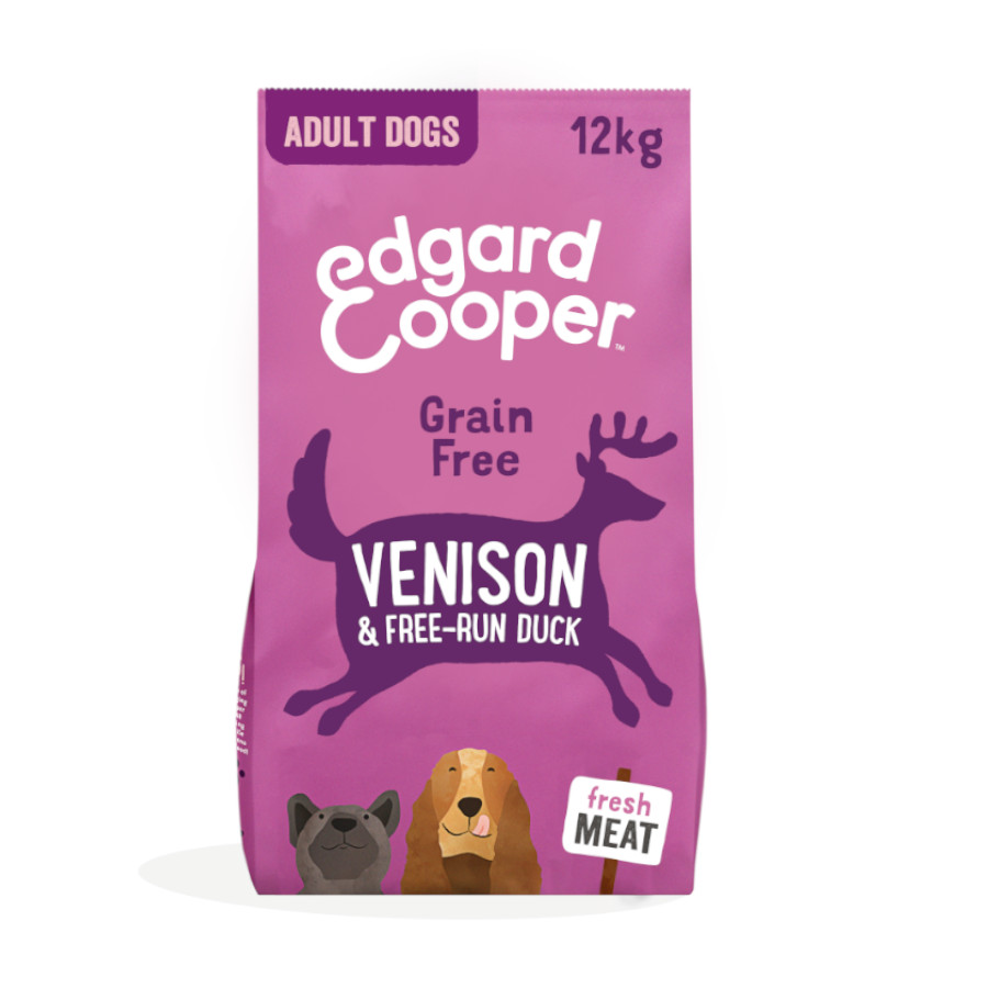 12 kg Edgard & Cooper Adult ração Veado e Pato para cães