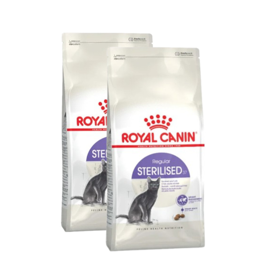 2 x 10 kg Royal Canin Regular Sterilised 37 ração para gatos Pack poupança!