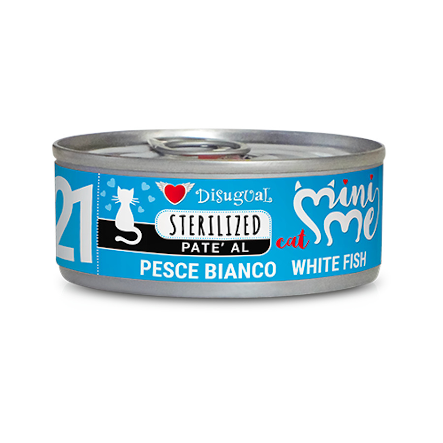 0.085 KG 85 g Disugual Mini Me 21 Sterilized Peixe Branco em Patê Lata para gatos