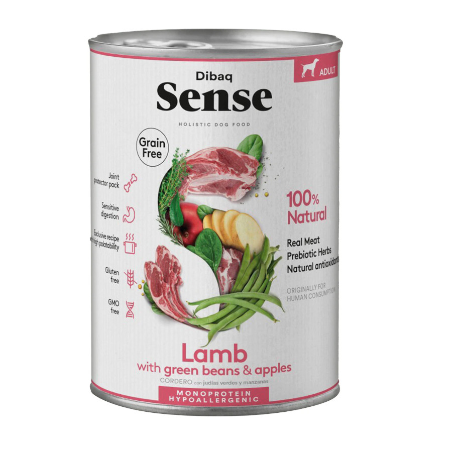 380 g Dibaq Adult Sense Grain Free Borrego em lata para cães
