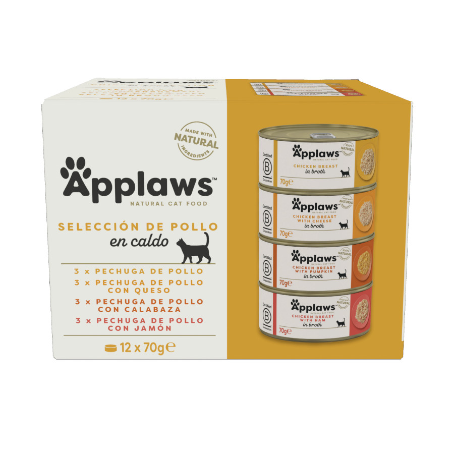 12 latas x 70 g Applaws Chicken Collection Lata para gatos