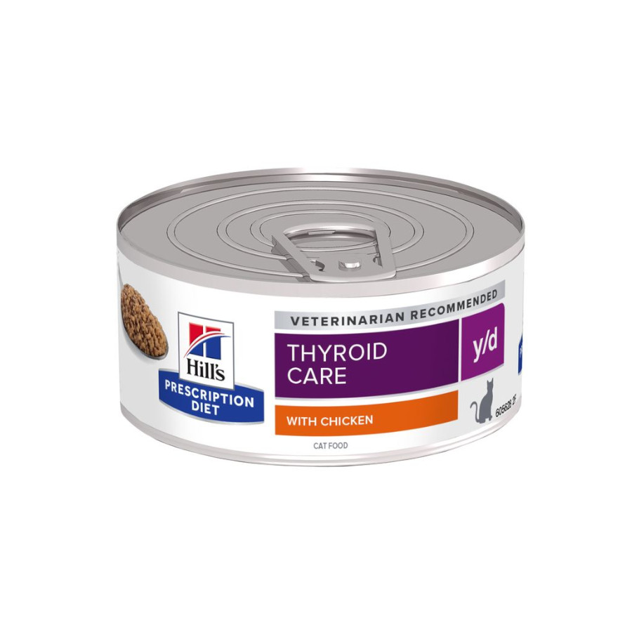 12 latas x 156 g Hill's Prescription Diet Thyroid Care Frango lata para gatos Pack poupança!