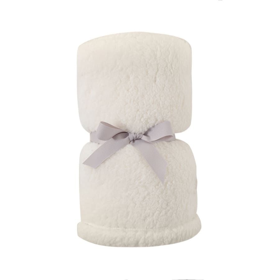 Leeby Manta Suave de Pelo Branco para gatinhos