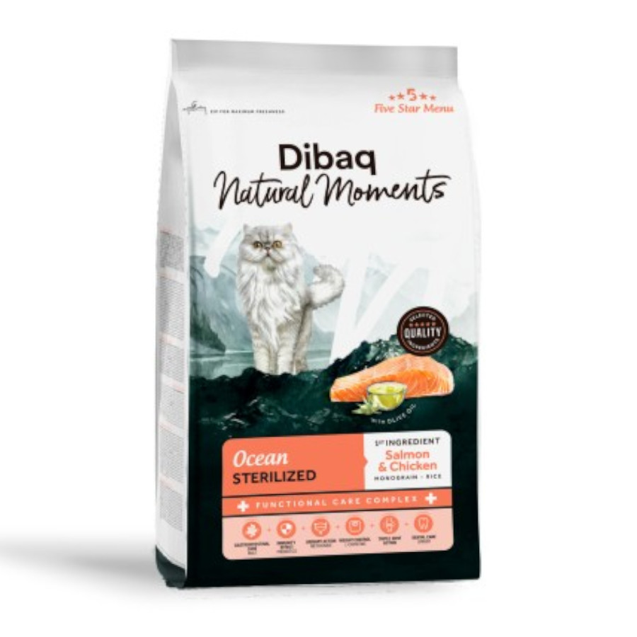 1.5 KG 1.5 kg Dibaq Natural Moments Pienso Ocean Sterilized para gato
