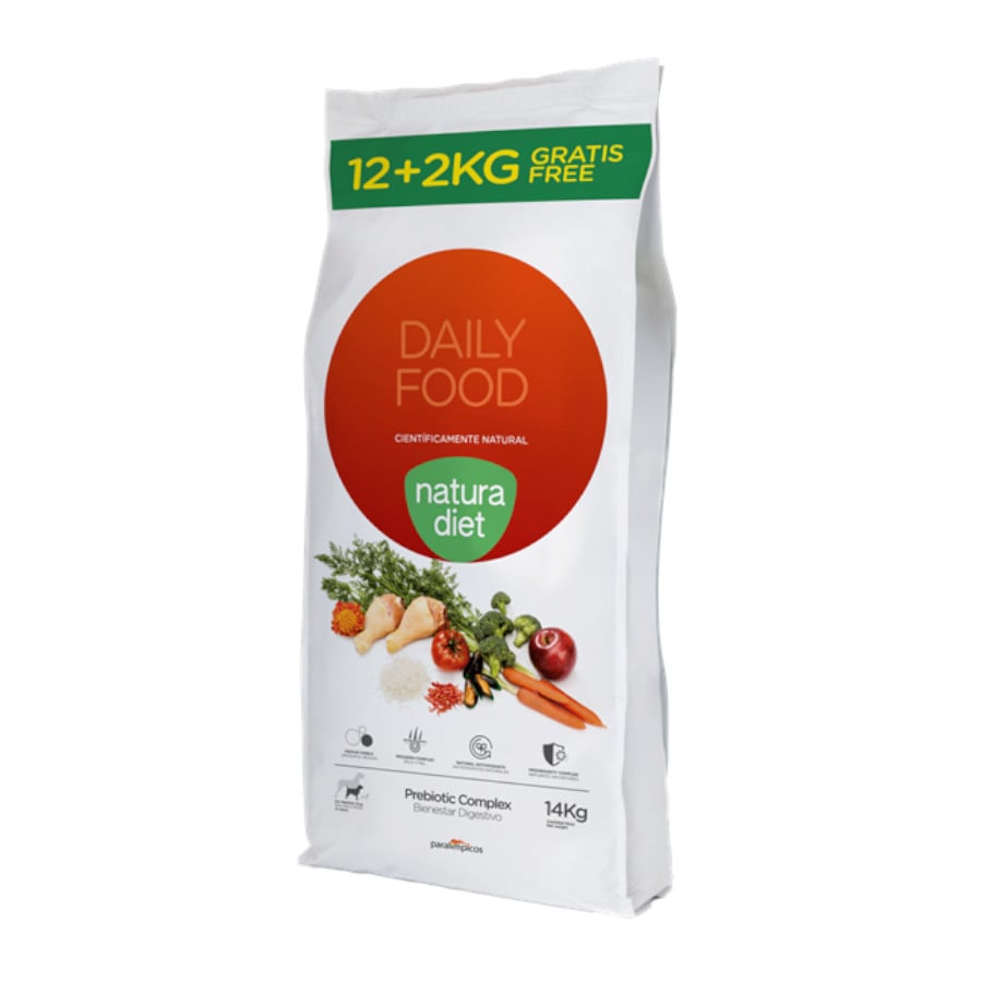 14 KG 14 kg (12 + 2 kg grátis!) Natura Diet Daily Food ração para cães