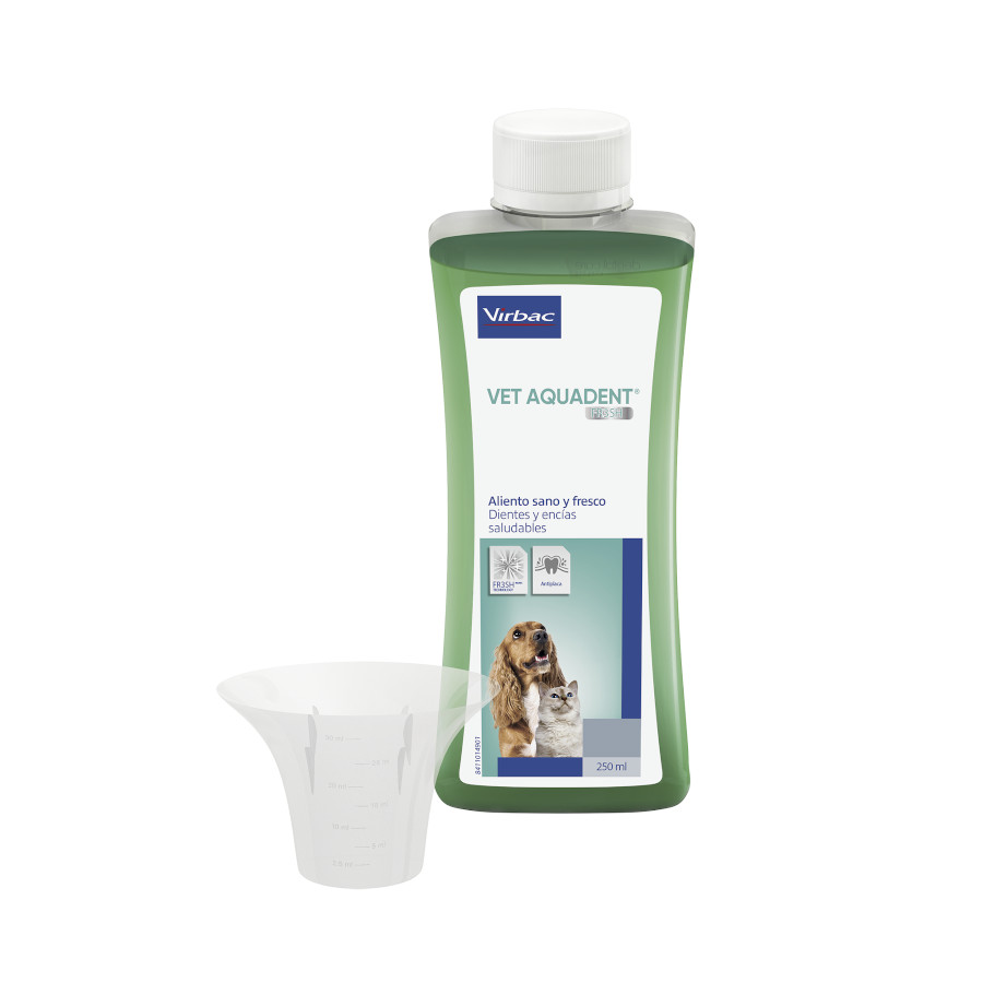 250 ML Virbac Vet Aquadent Elixir Bucal para cães e gatos