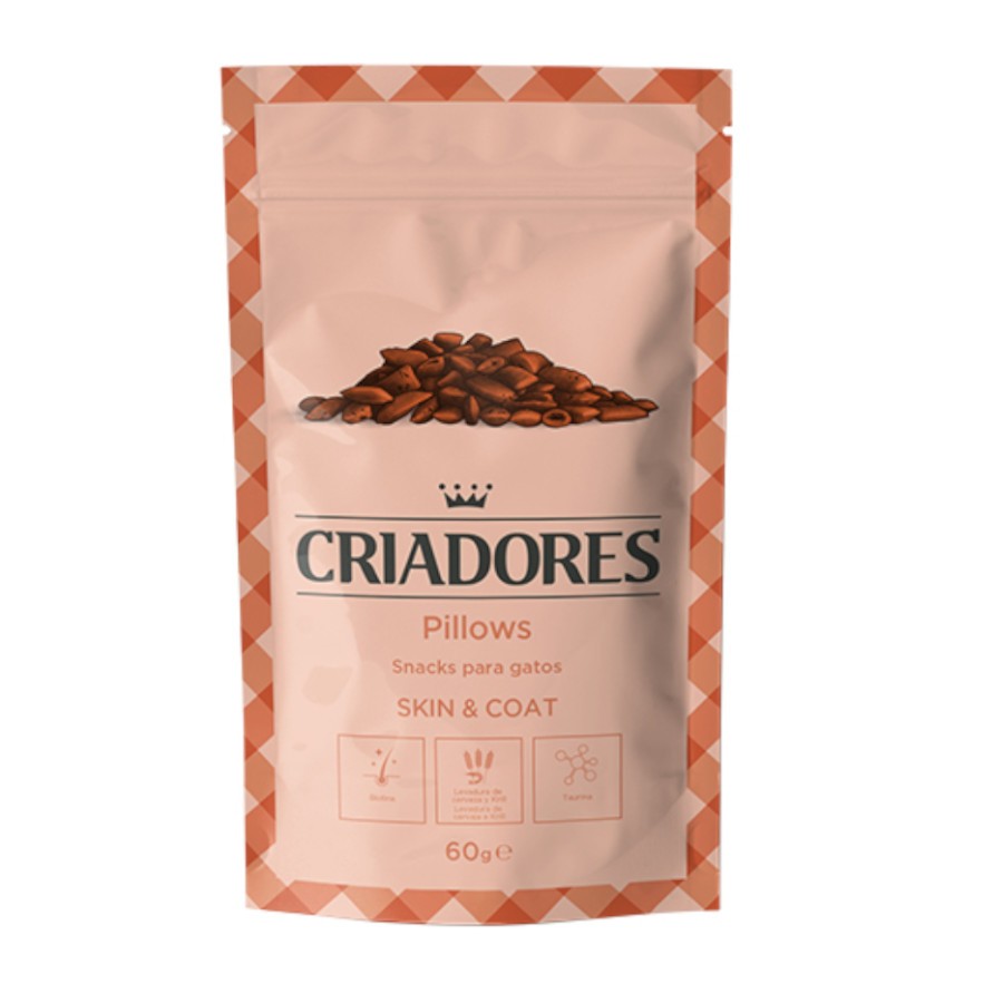 60 g Snack Criadores Skine Coat para melhorar a pele e o pelo do seu gato