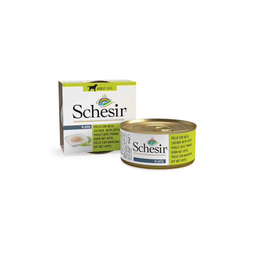 1.8 kg Schesir Adult Frango com Maçã lata para cães