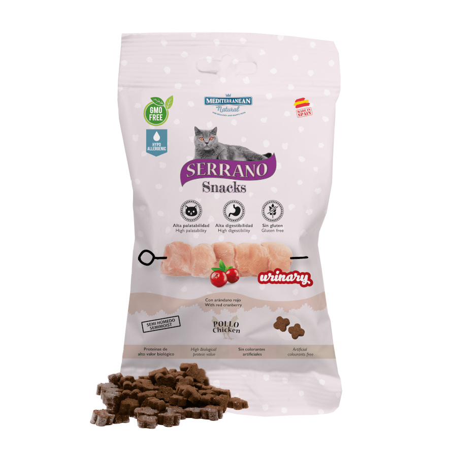 0.05 KG Serrano Snacks Urinary de Frango para gatos