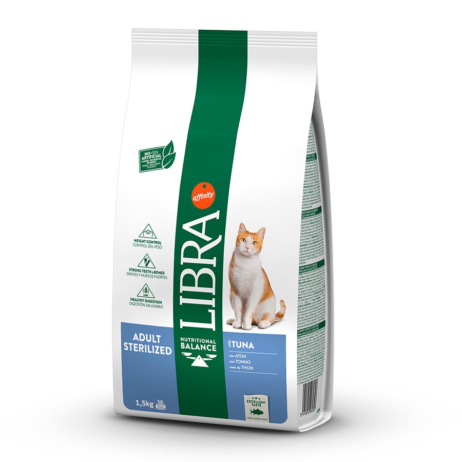 Libra Adult Sterilized Atum ração para gatos