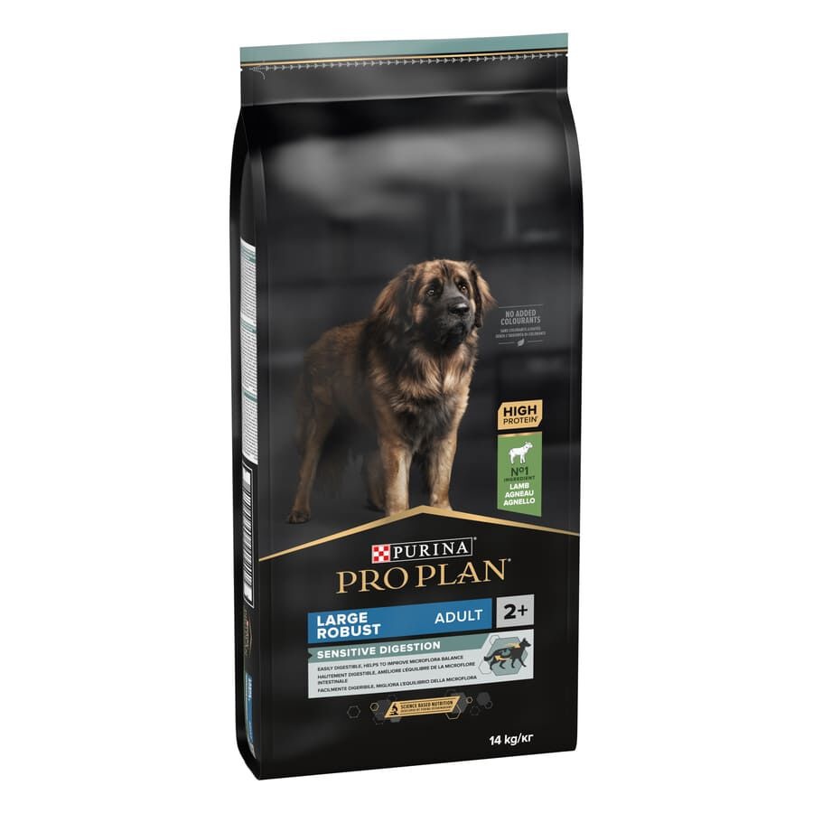 14 KG Pro Plan Adult Large Robust Digestão Cordeiro ração para cães