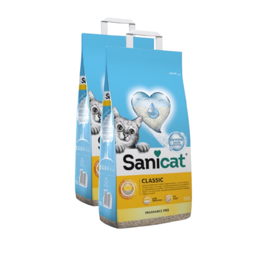 2 x 16 L Sanicat Classic Areia Absorvente Pack poupança!