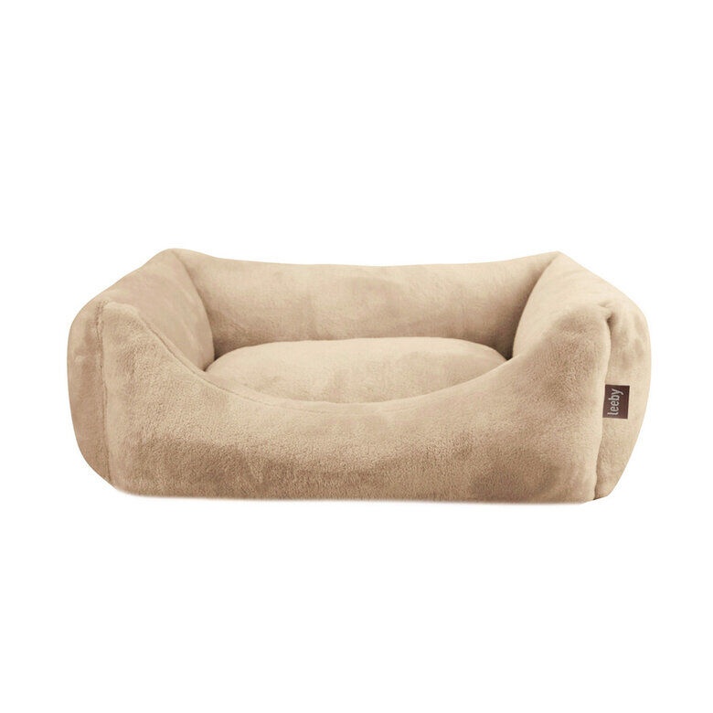 Leeby Alcofa com Capa Amovível Bege para cães