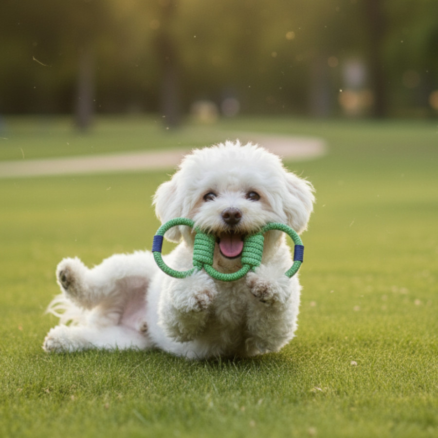 Tootoy! Pull Brinquedo de corda com três nós para cães