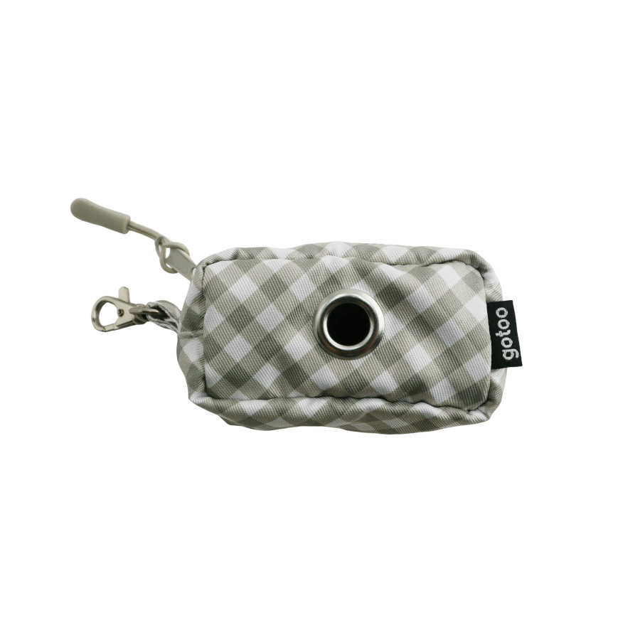 Gotoo Porta-sacos xadrez vichy para cães