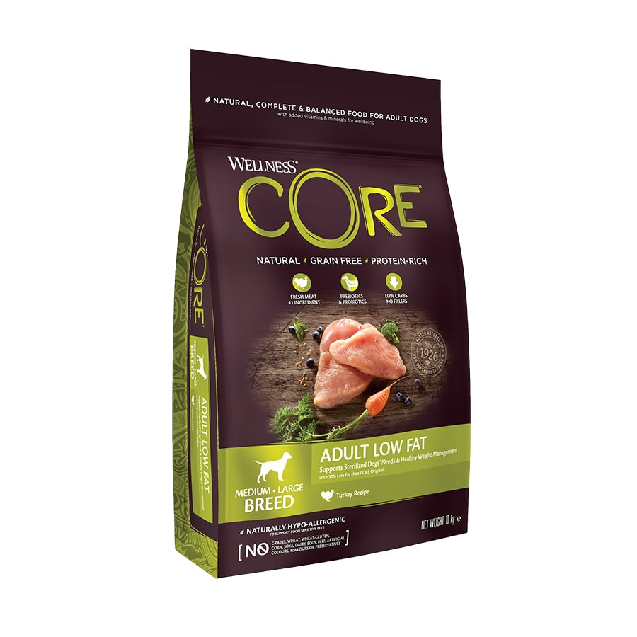 10 KG Wellness Core Adult Medium/Large Healthy Peru ração para cães