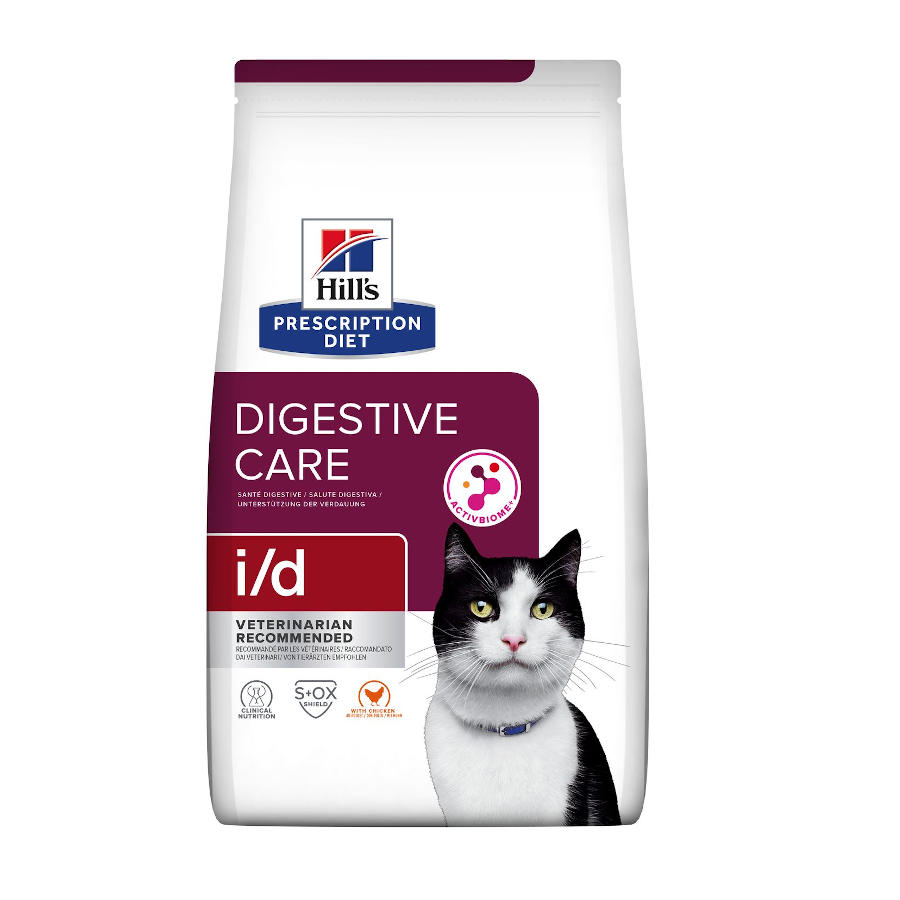 2 x 8 kg Hill's Prescription Diet Digestive Care i/d Frango ração para gatos Pack poupança!