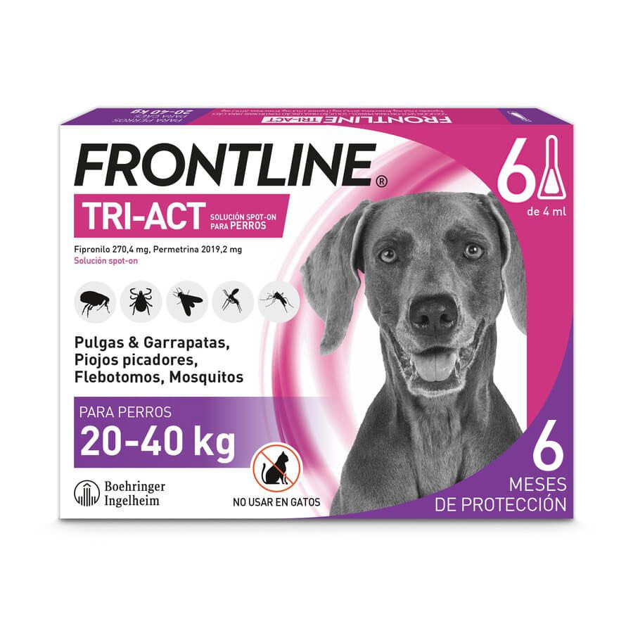 Frontline Tri-Act Pipetas Antiparasitárias para cães 20 - 40 kg