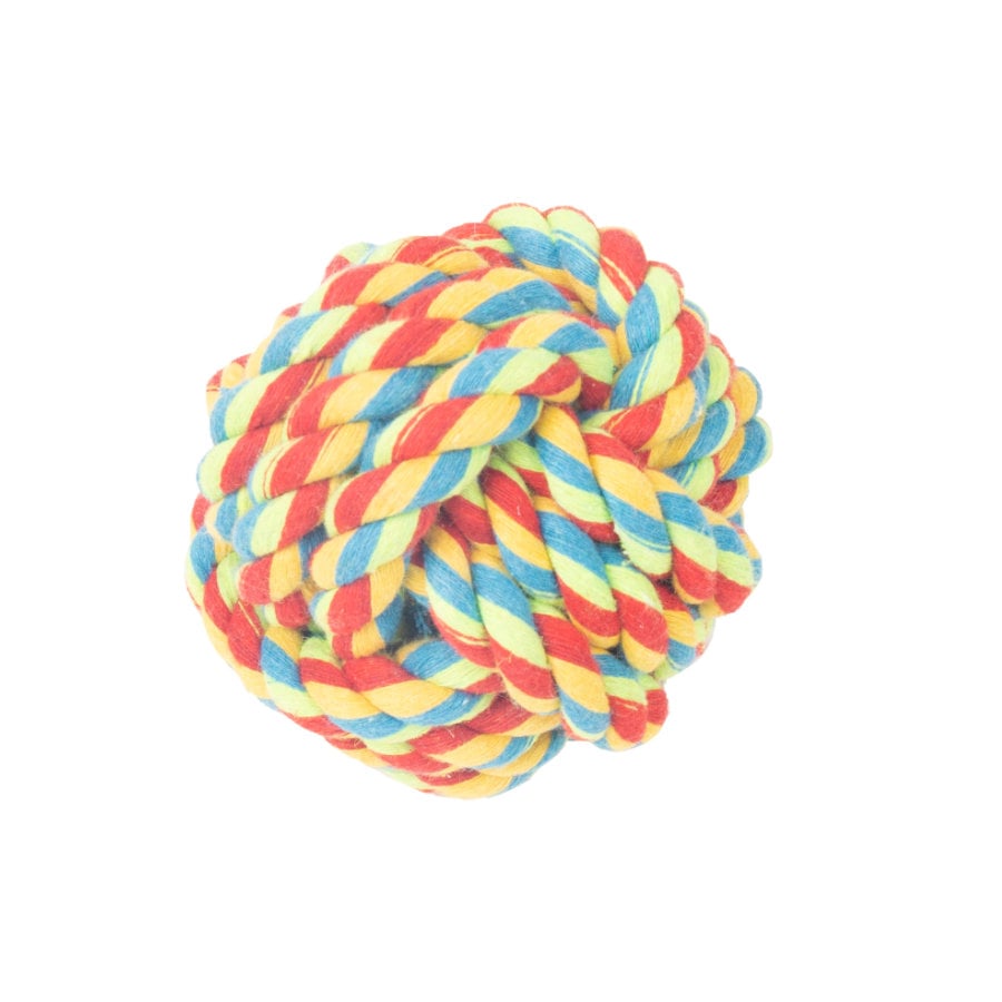 Tootoy! Pull Rope Ball Multicolor bola com corda para cães