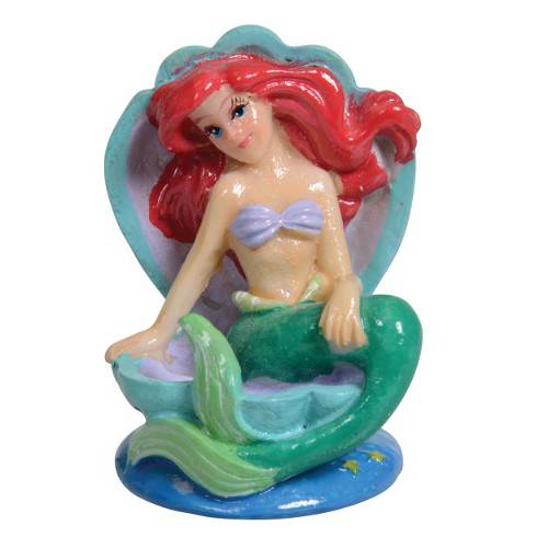 Figura Ariel sobre concha adorno aquÃ¡rios