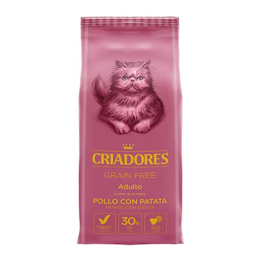 2.5 kg Criadores Grain Free Frango ração gatos