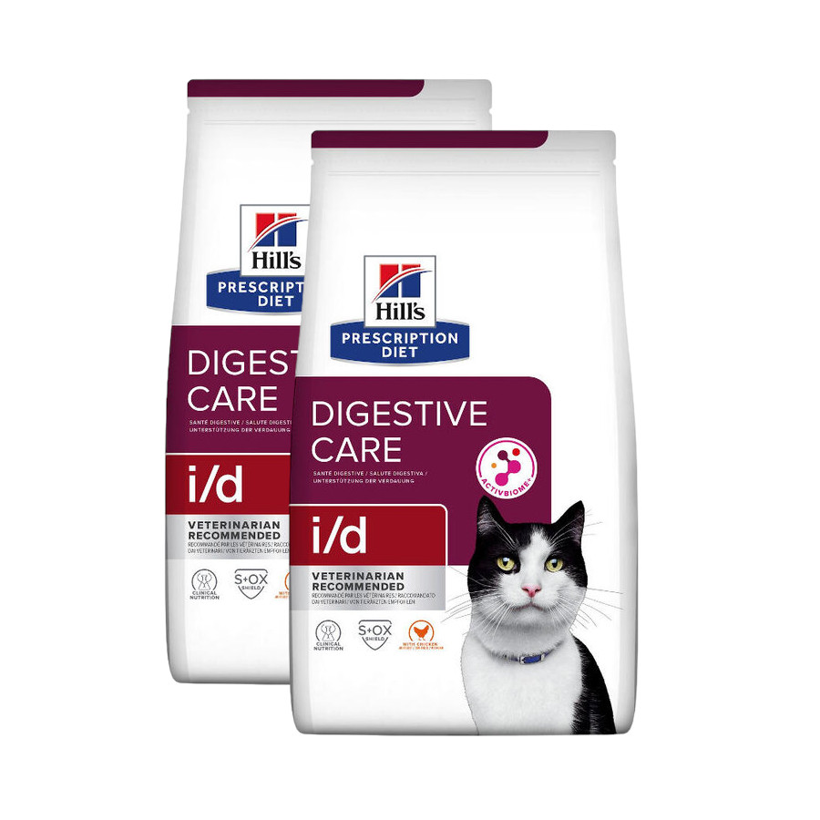 2 x 3 kg Hill's Prescription Diet Digestive Care i/d Frango ração para gatos Pack poupança!