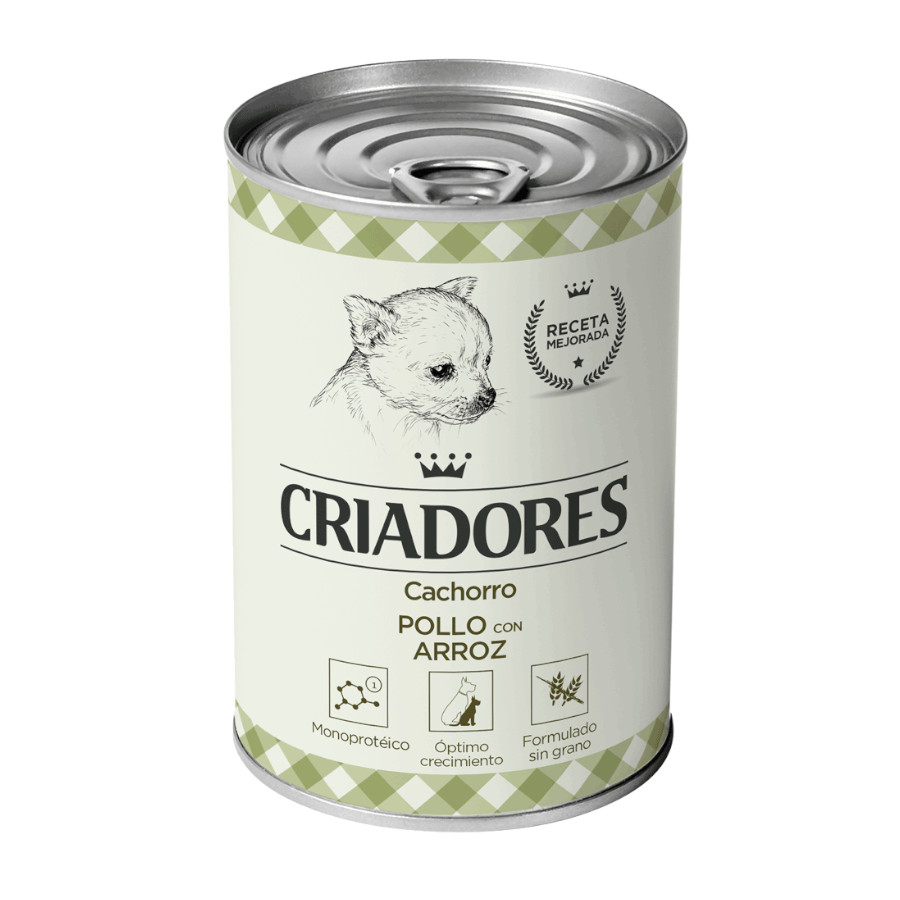 400 g Criadores Frango-arroz comida húmida para cachorros