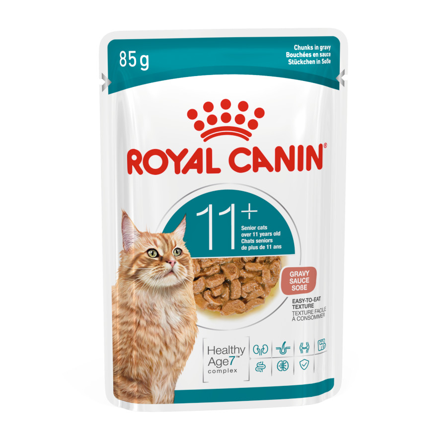 85 g Royal Canin Ageing 11+ alimento húmido com molho em saquetas para gatos