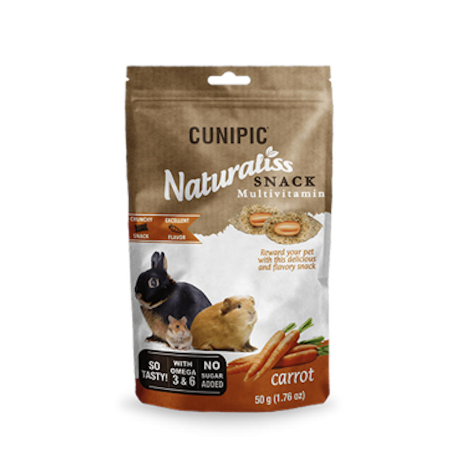 0.05 KG Cunipic Naturaliss Multitivitamin Petiscos de Cenoura para roedores