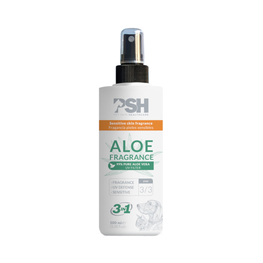 0.1 L PSH 3 em 1 Sensitive Skin Fragrance com Aloe para cães e gatos