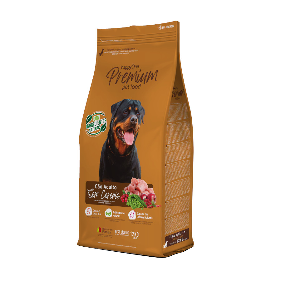 12 KG happyOne Premium Grain Free ração de frango para cães