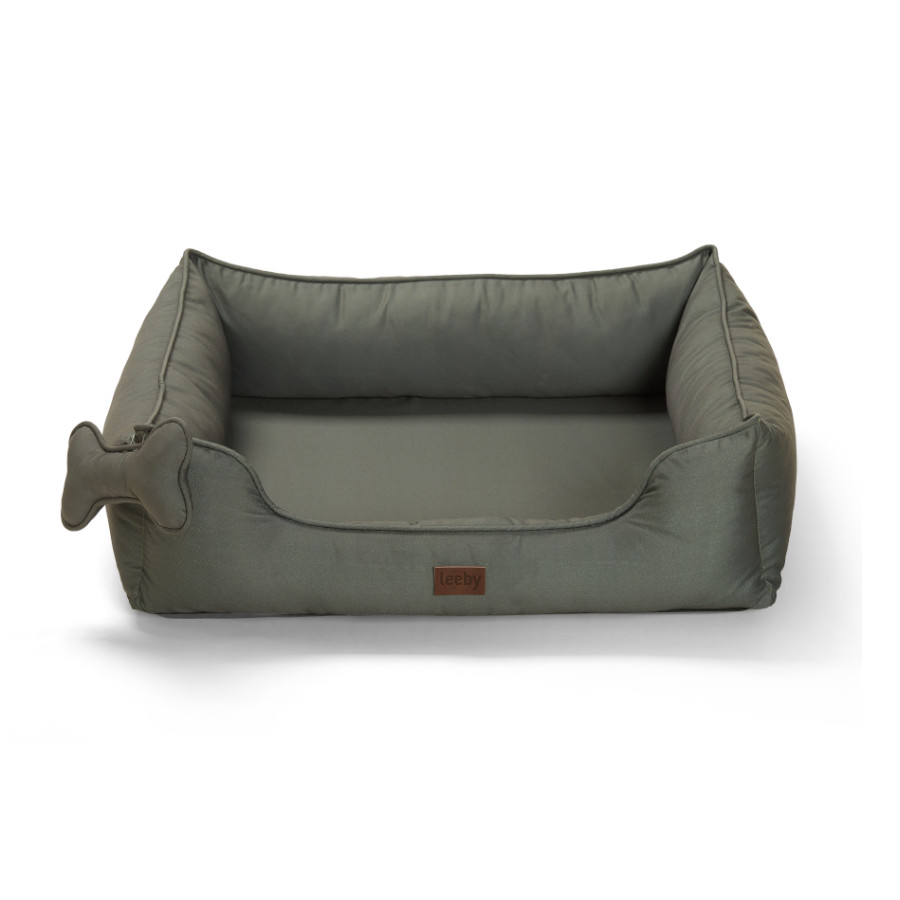 Leeby Cama caqui ortopédica para cães