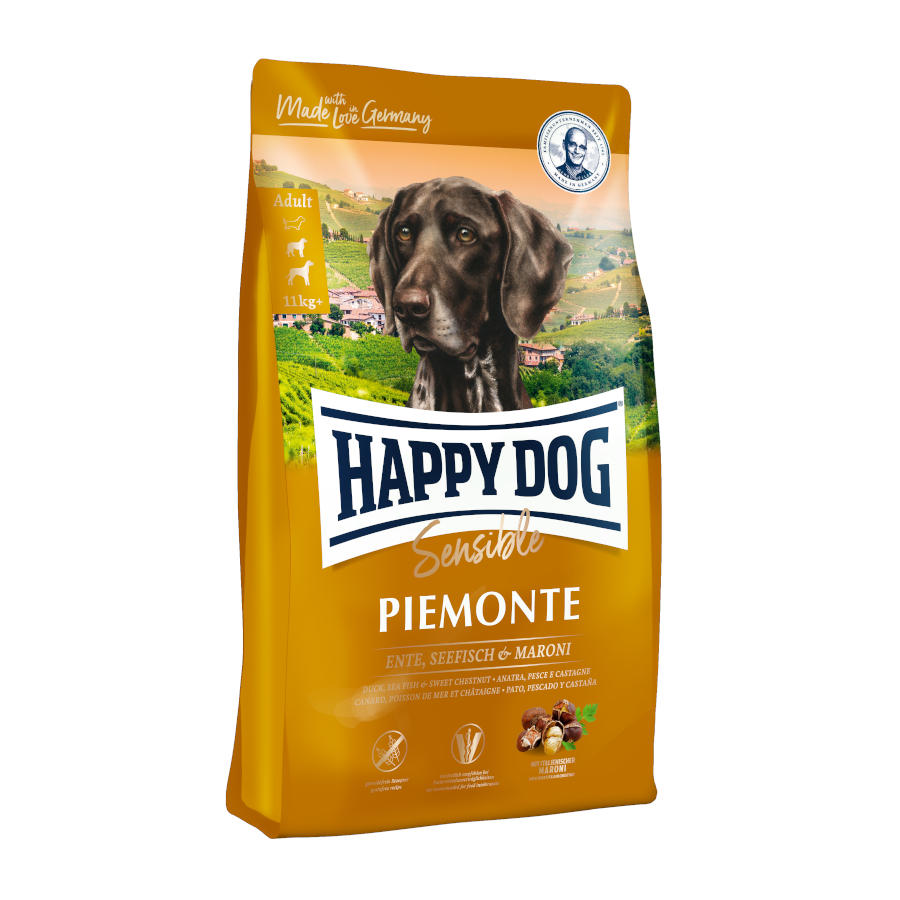 Happy Dog Adult Sensible Piemonte Pato e Peixe ração, , large image number null