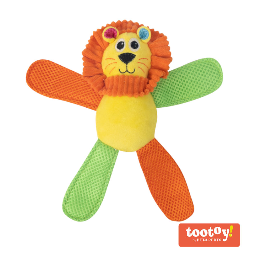 Tootoy! Chew Fetch It Lion Multicolor peluche para cães
