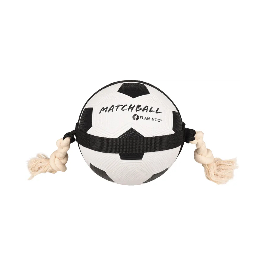 Flamingo Matchball Bola de Futebol com corda para cães