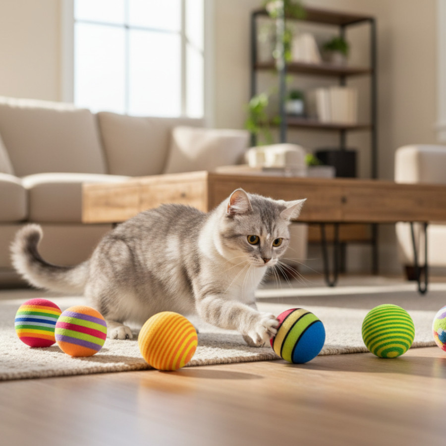 Tootoy! Bolas coloridas para gatos