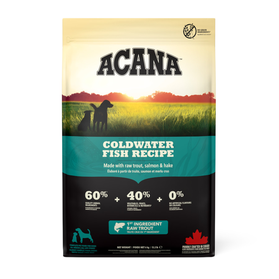 6 KG 6 kg Acana Adult Coldwater Fish ração para cães