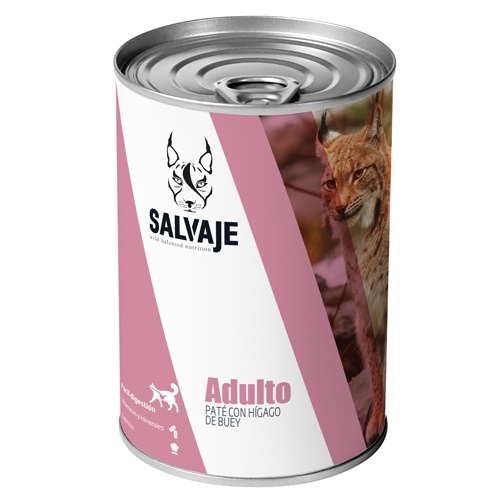 Salvaje Adulto Fígado em Patê de Boi lata para gatos, , large image number null