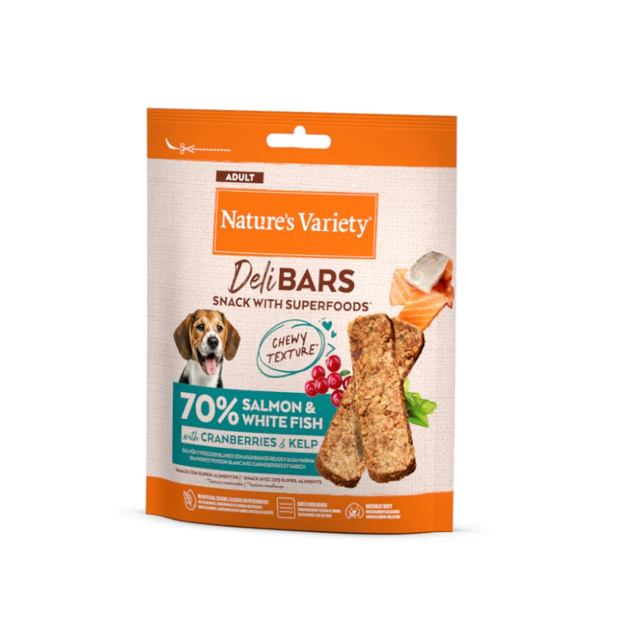 0.07 KG 70 g Nature's Variety barras salmão para cães