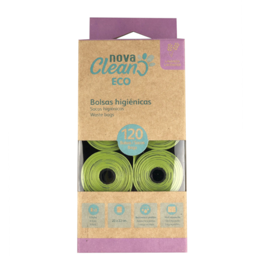 Nova Clean Eco Sacos Higiénicos Perfumados Lavanda para cães