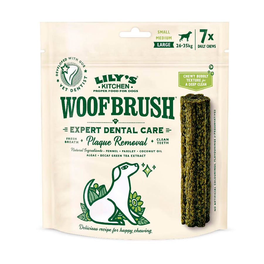21 sticks Lily's Kitchen Snacks Dentários Woofbrush Large para cães Pack poupança!